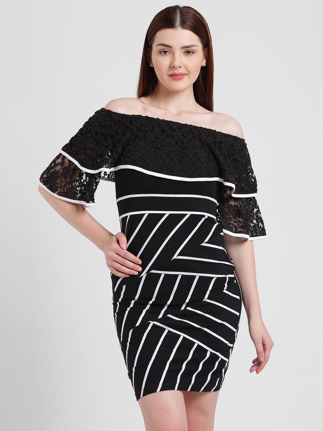 geometric bodycon dress