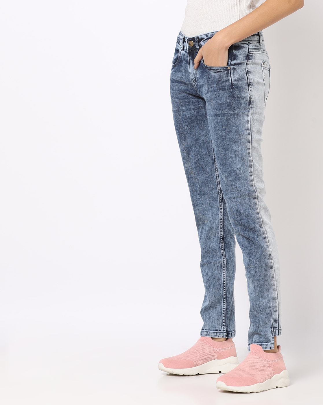 Buy Blue Jeans Jeggings For Women By Freakins Online Ajio Com