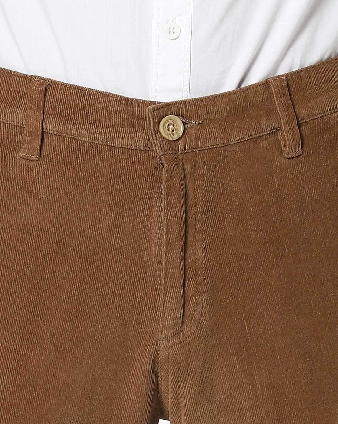 Buy John Players Men Brown Solid Formal Trousers - Trousers for Men 1673570  | Myntra