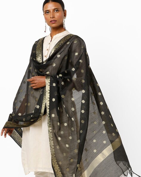 Chanderi Dupatta with Floral Motifs Price in India