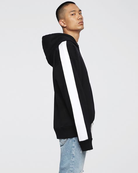 hush rib panel sweatshirt