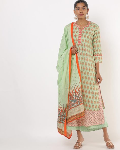 Buy Green Kurta Suit Sets for Women by AVAASA SET Online | Ajio.com