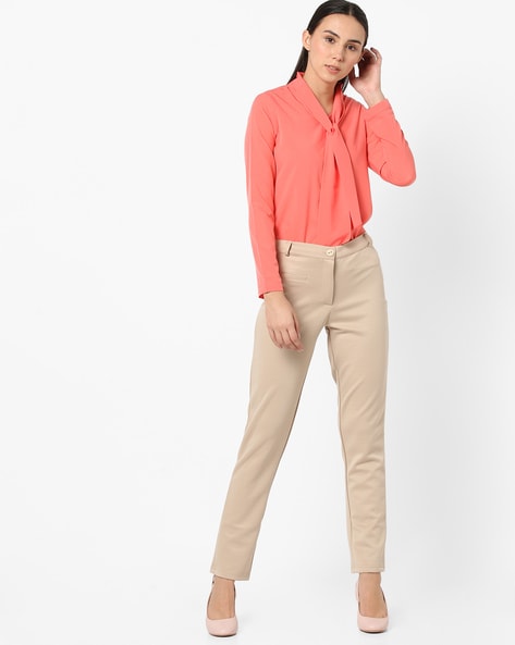 Buy Beige Trousers & Pants for Women by AND Online