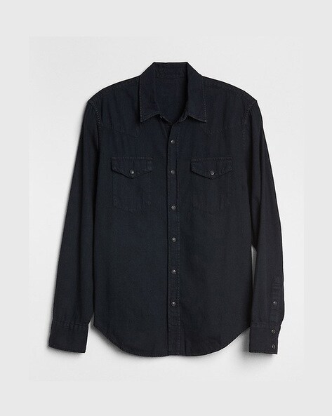 1969 destructed western denim shirt | Gap