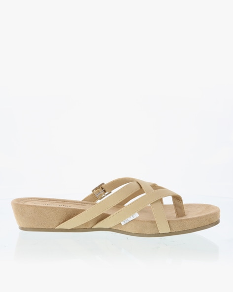 Buy Beige Flat Sandals for Women by COMFORT PLUS by Payless Online