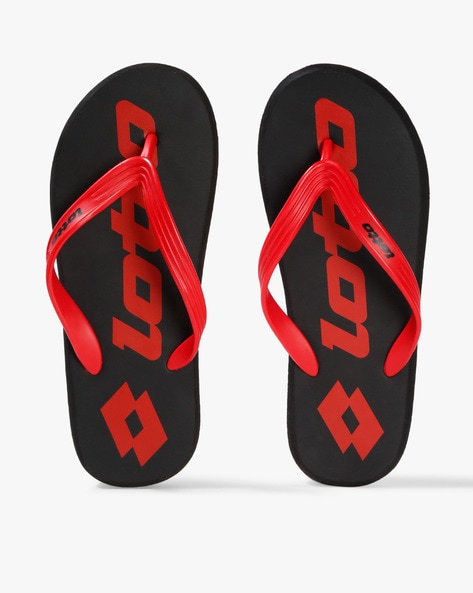 Buy Black Red Flip Flop Slippers for Men by LOTTO Online Ajio