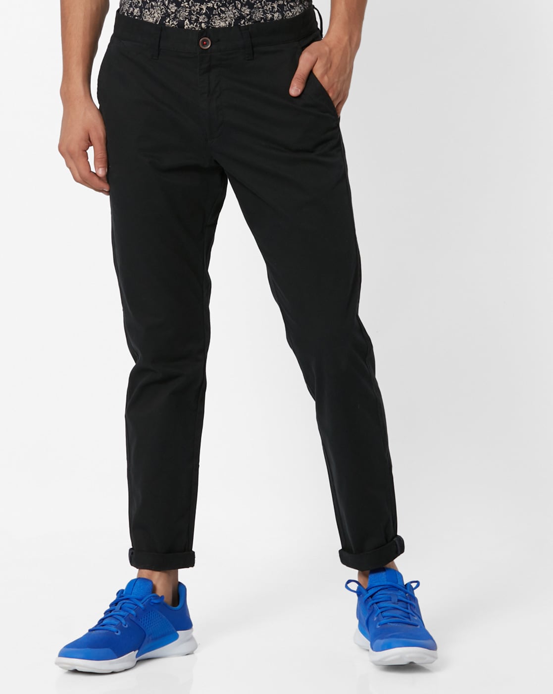 Buy Black Trousers & Pants for Men by NETPLAY Online