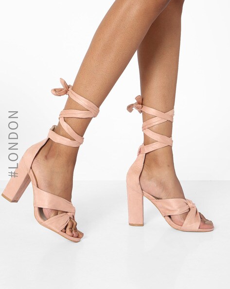 Glamorous Wide Fit Barely There Heeled Sandals In Gold | ModeSens