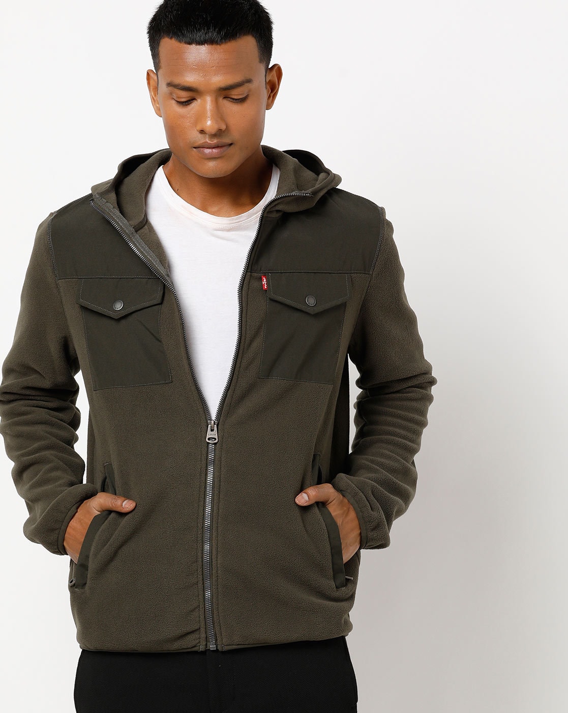 Levi's Lightweight Packable Puffer Hoodie Jacket, $179 | Macy's | Lookastic