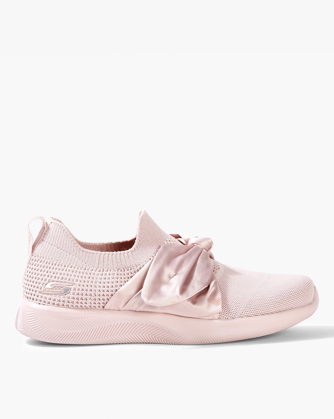 pink bow skechers