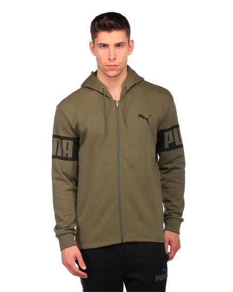 olive green puma jacket