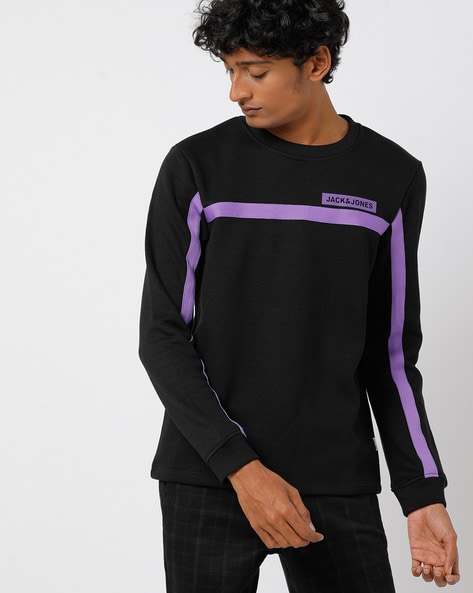 black and purple sweatshirt