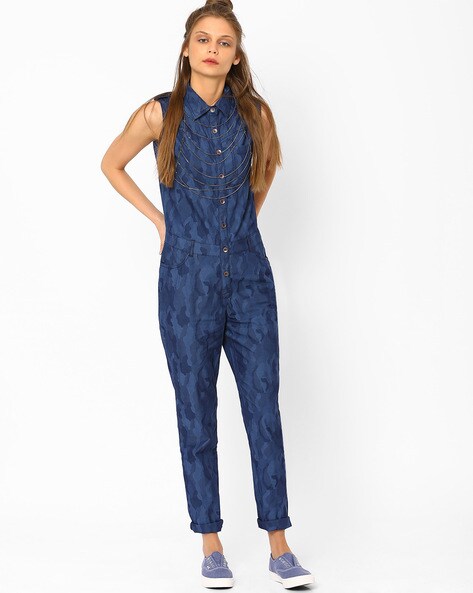 Buy Indigo Jumpsuits &Playsuits for Women by MADAME Online | Ajio.com