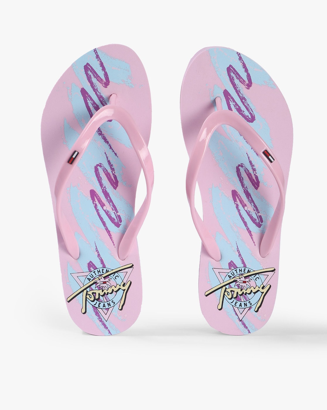 tommy hilfiger pink flip flops