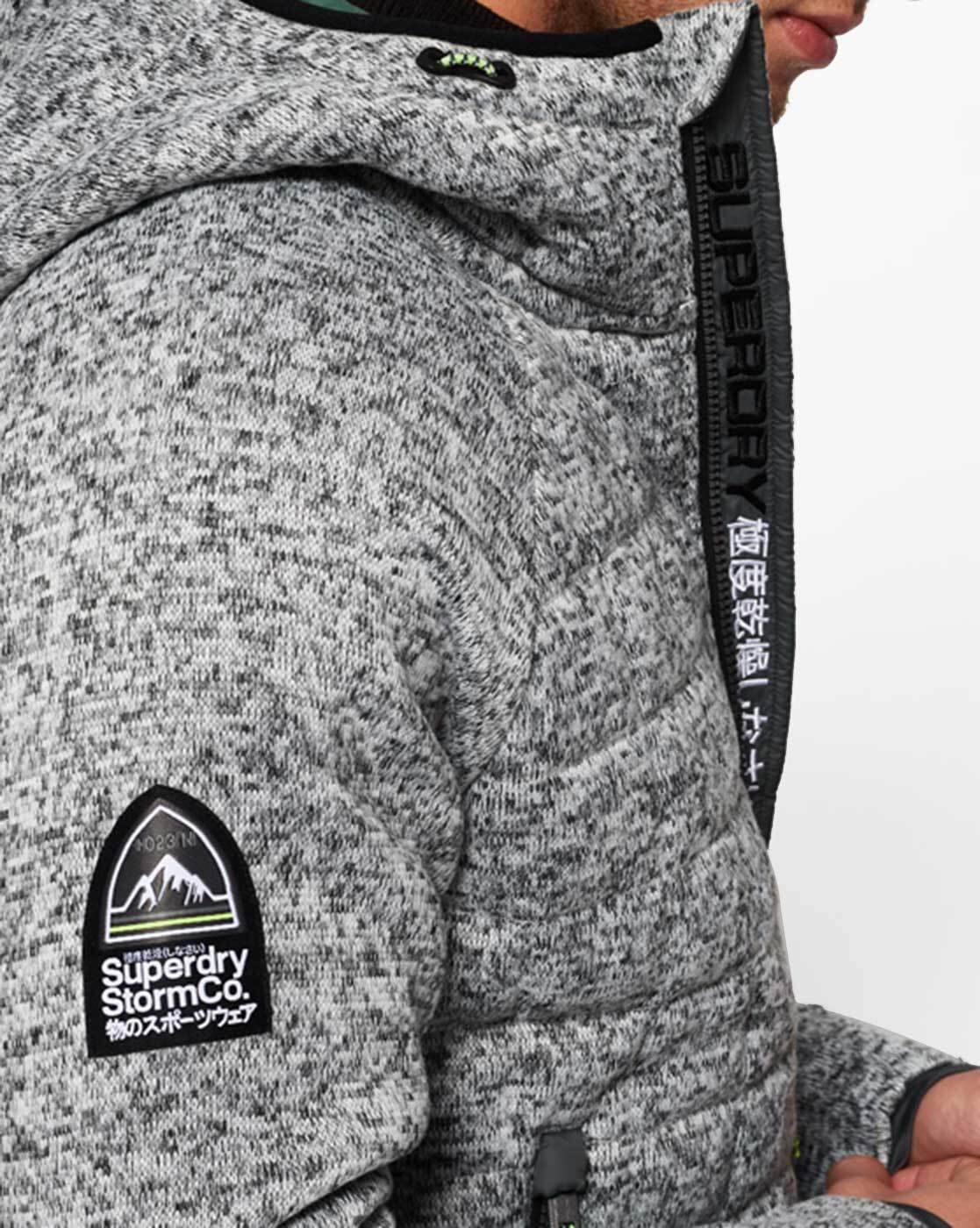 Buy SUPERDRY Storm Quilted Zip Slim Fit Hoodie Online | Ajio.com