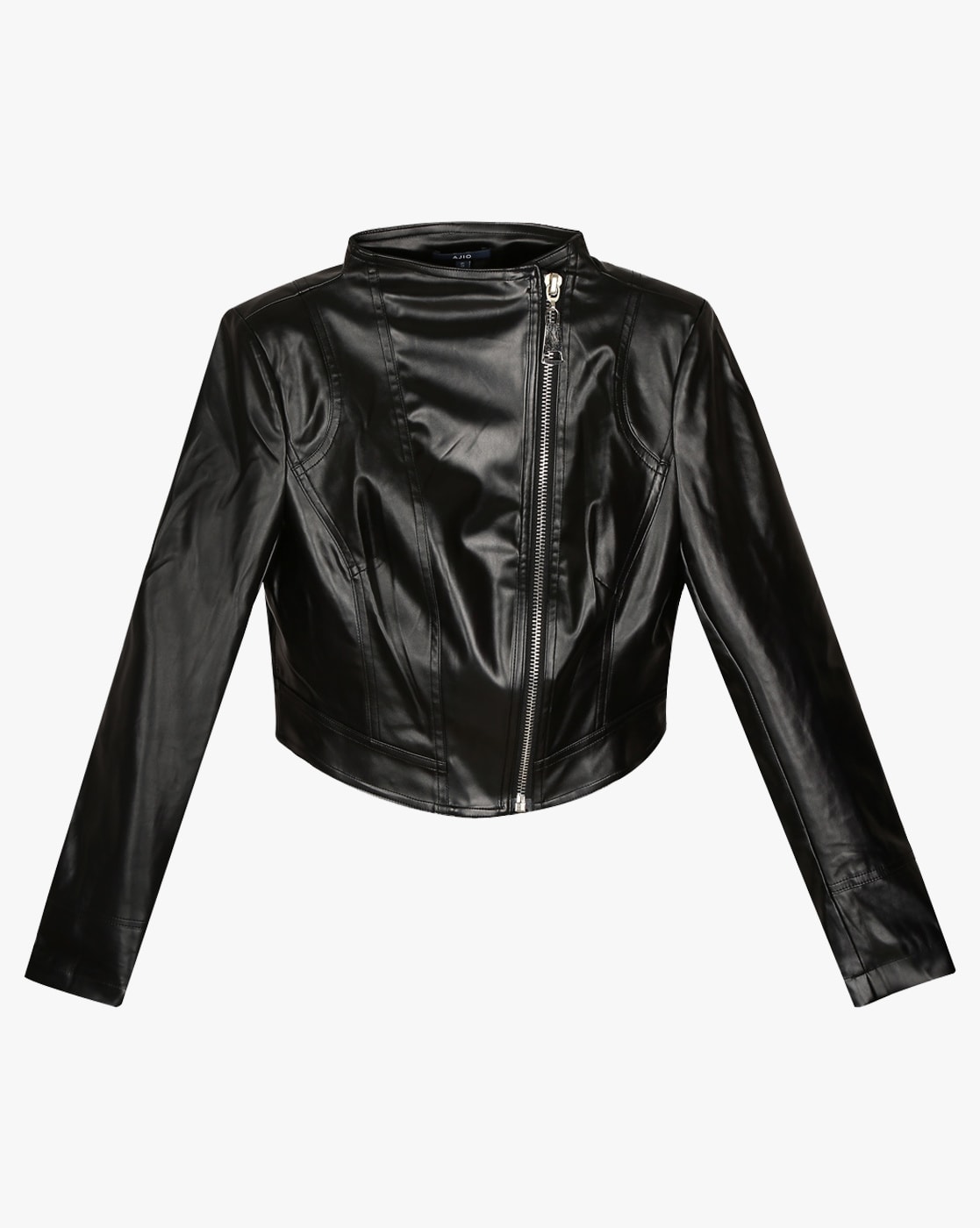 cropped leather jacket sale