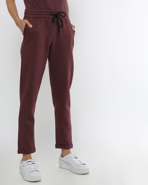 maroon track pants womens