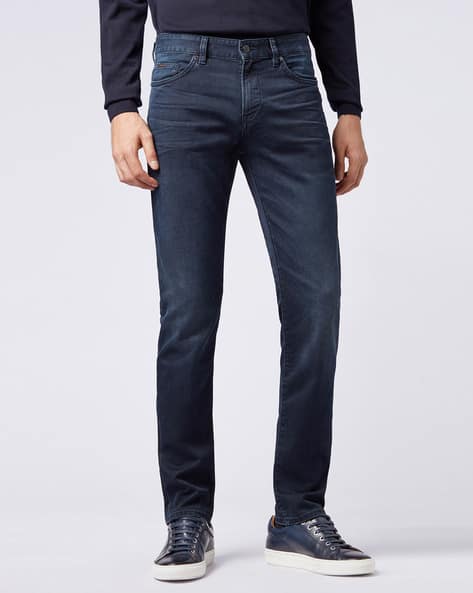 Lightly Washed Slim Fit Jeans - Main Image