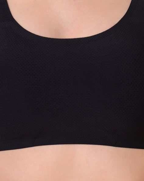 Textured Sports Bra with Criss-Cross Back