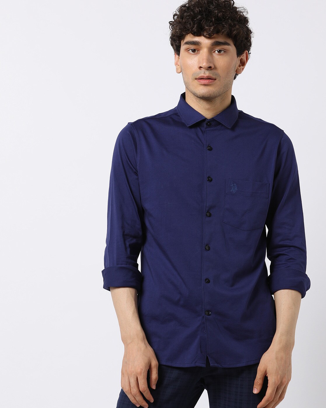 us polo navy blue shirt