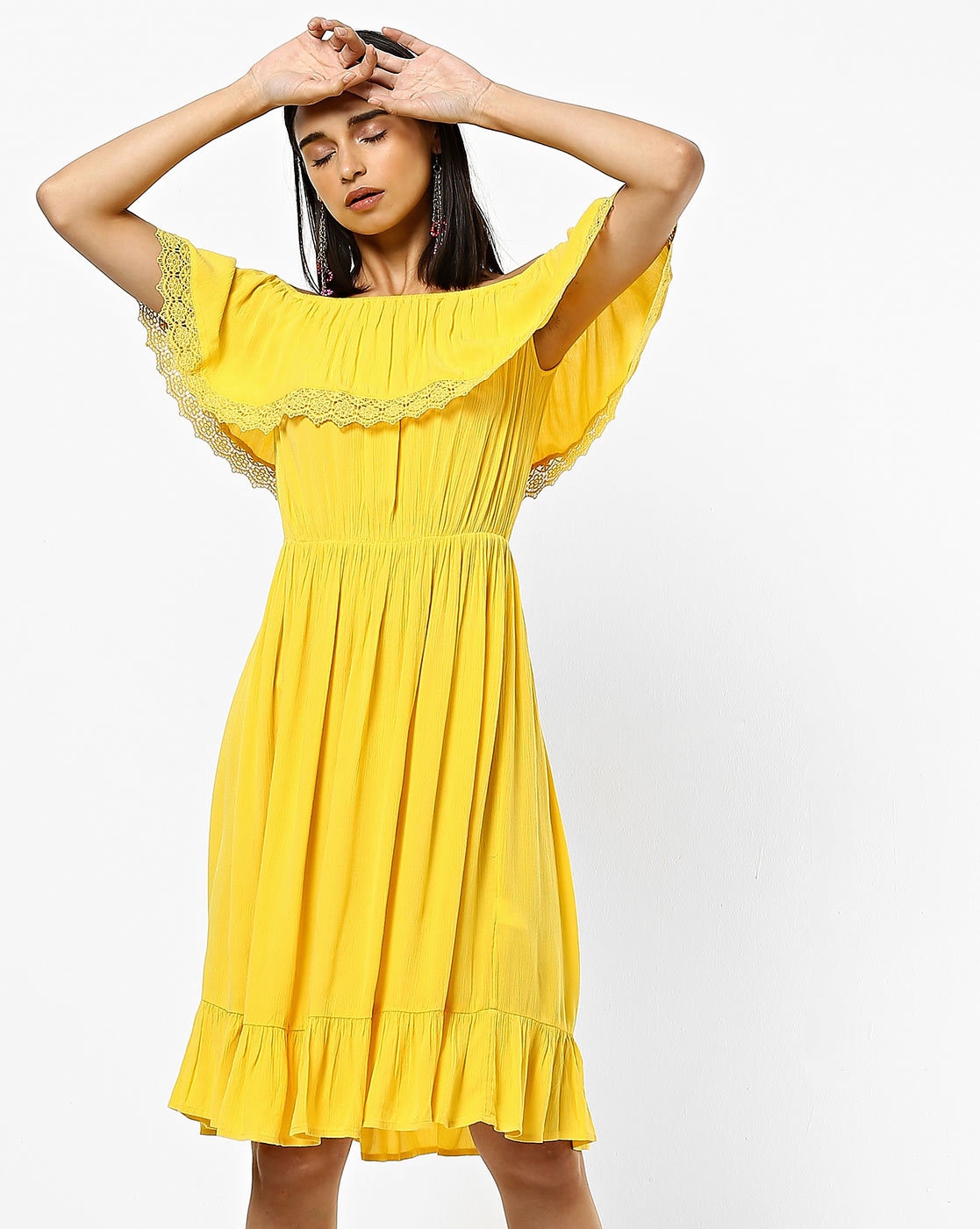 marks and spencer yellow dress