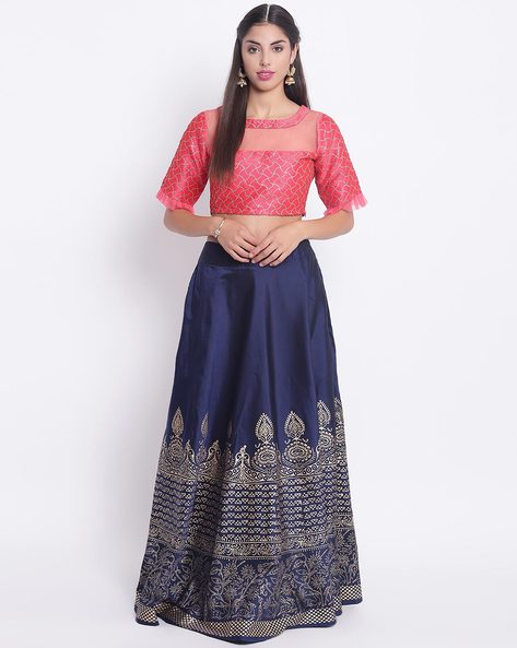 Buy online Foil Printed A-line Lehenga Choli With Dupatta from ethnic wear  for Women by Shakumbhari for ₹1849 at 67% off | 2024 Limeroad.com