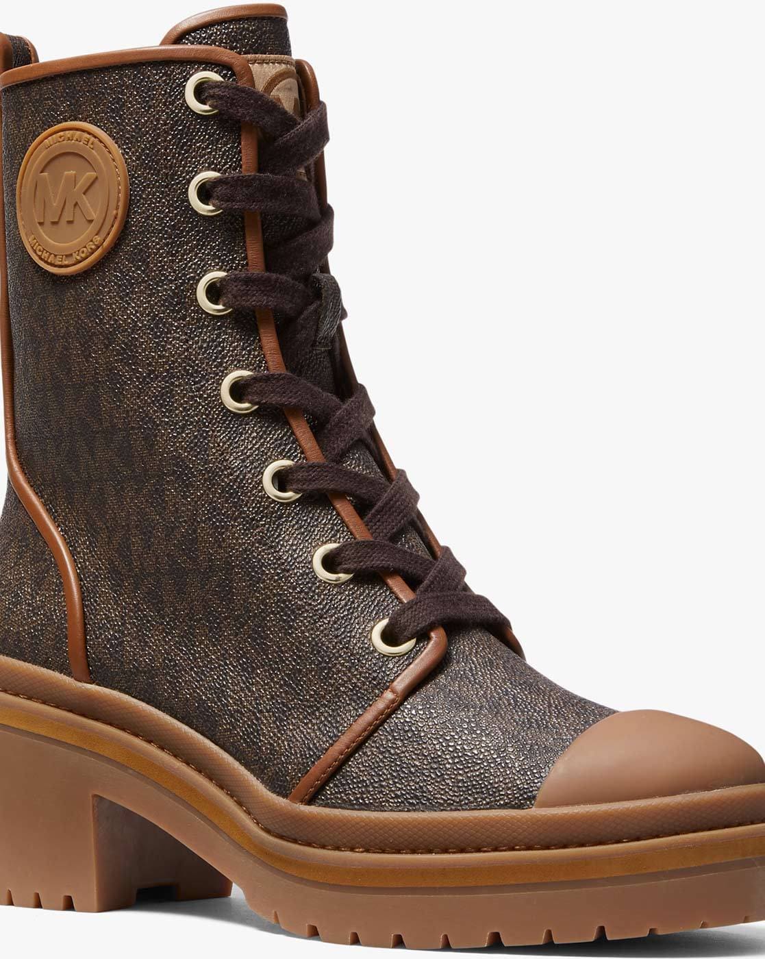 Buy Michael Kors Corey Printed Ankle-Length Lace-Up Boots | Brown Color  Women | AJIO LUXE