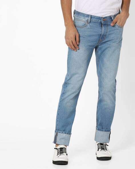 lightly washed jeans