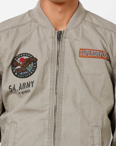 Superdry rookie clearance duty patch bomber