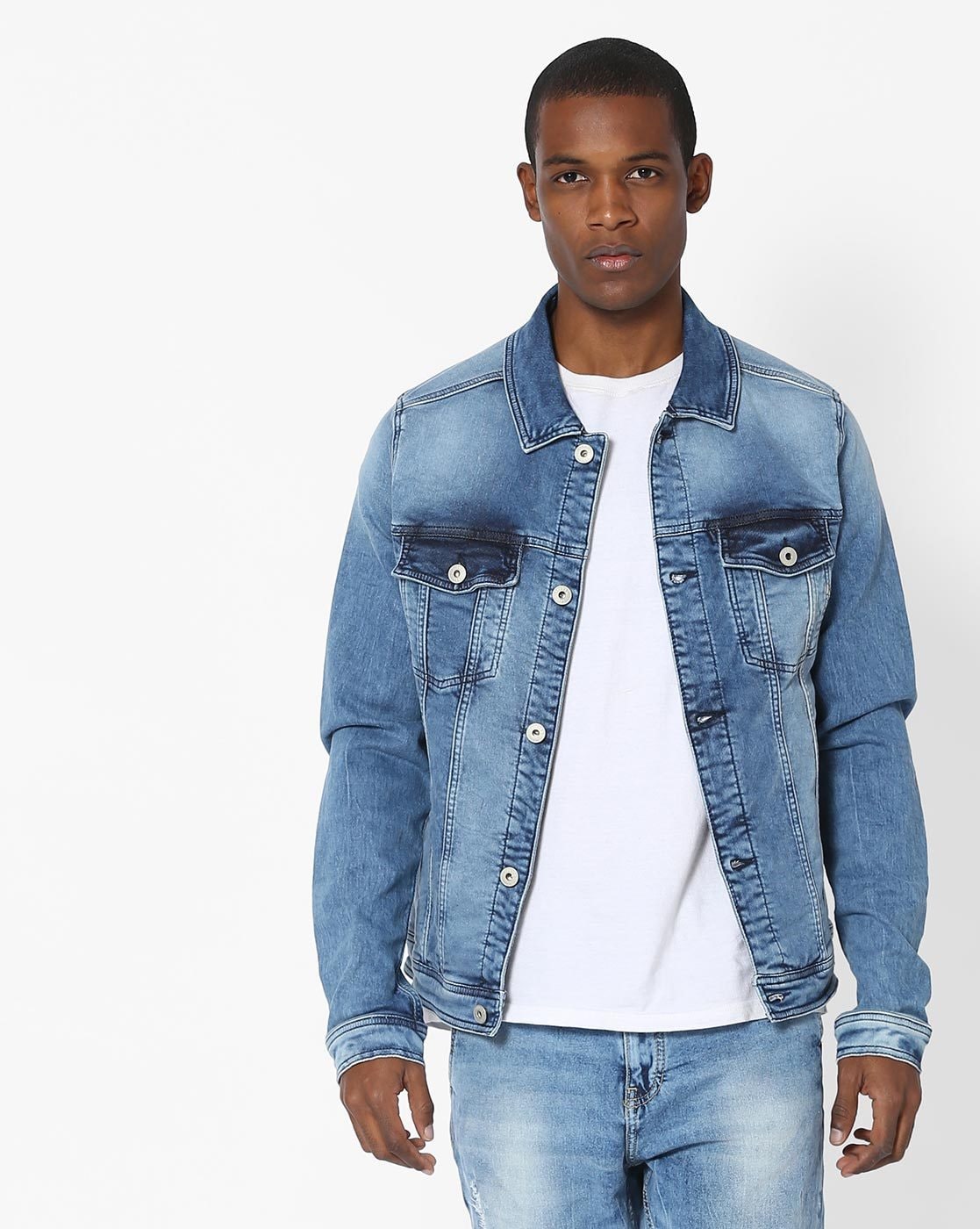 EMPORIO ARMANI | Black Men's Denim Jacket | YOOX