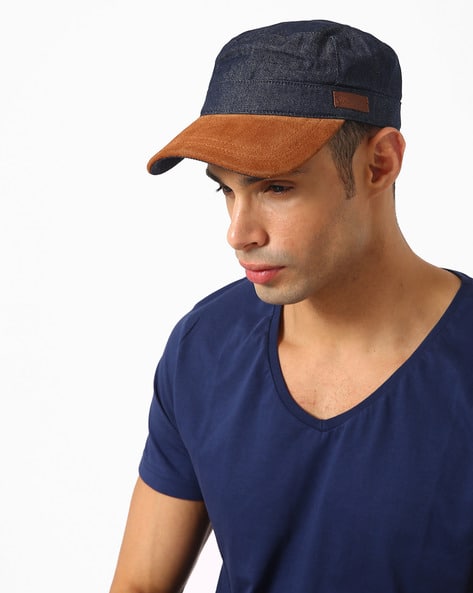Denim Biker Cap
