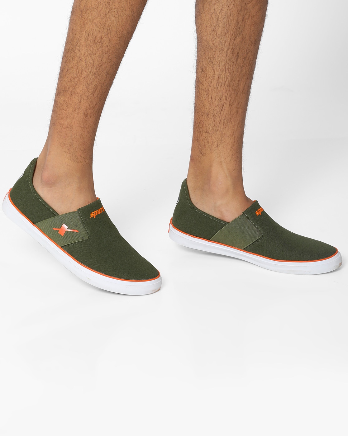 sparx olive green canvas shoes