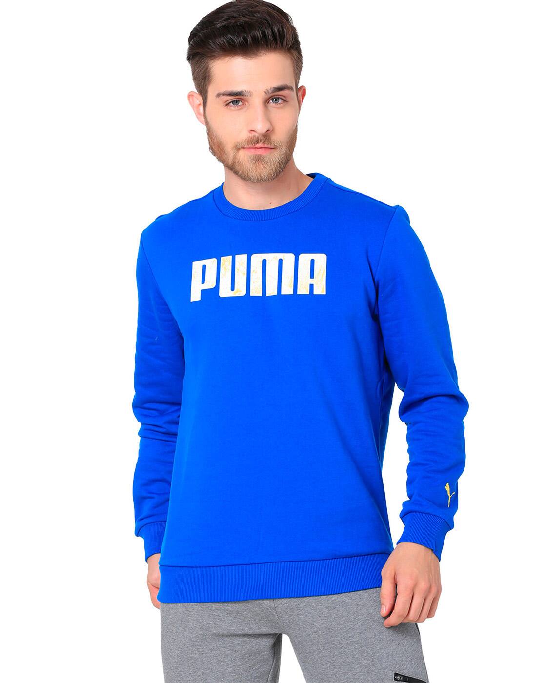 blue puma crew neck