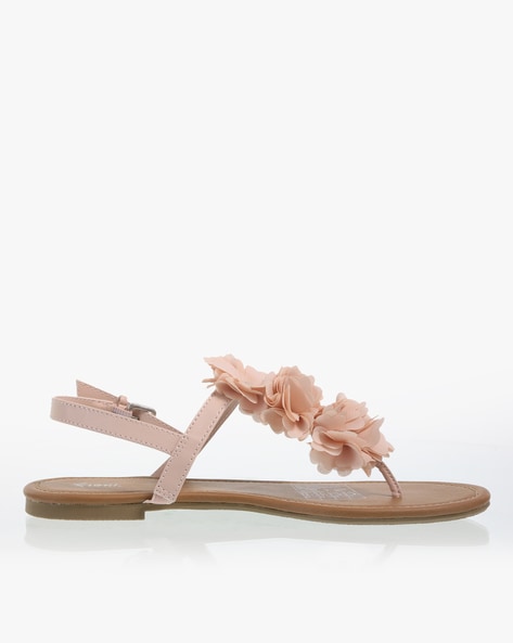 blush pink flat sandals