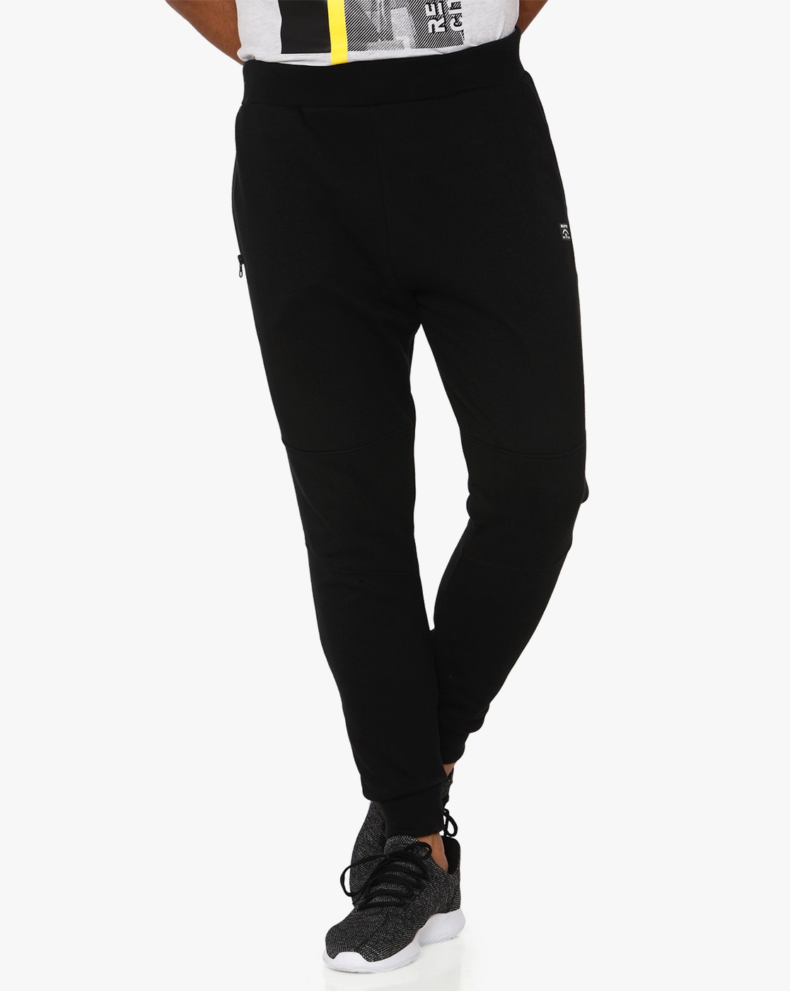 black joggers white drawstring