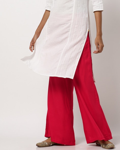 Palazzo Pants with Semi-Elasticated Waistband Price in India
