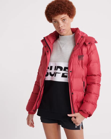 superdry red padded jacket