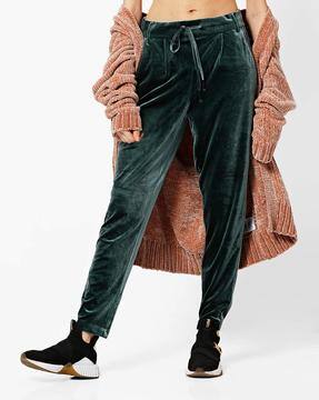 Mid-Rise Pants with Elasticated Waist
