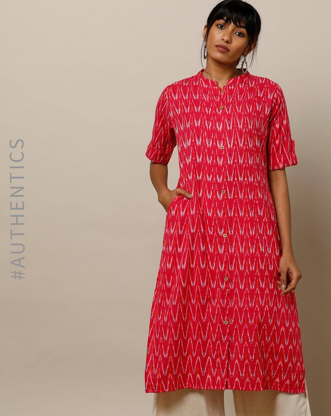 ajio ikat kurti