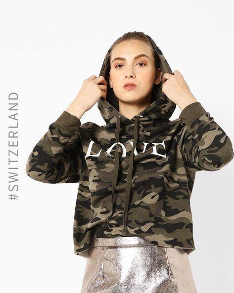 military print hoodie