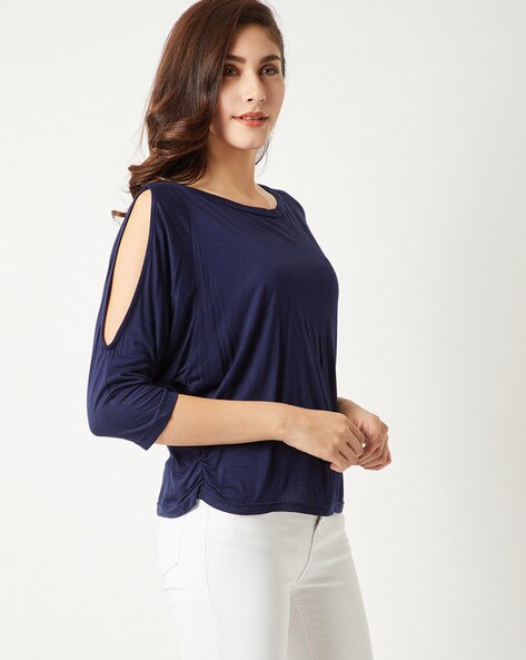 Buy Navy Blue Tops for Women by MISS CHASE Online