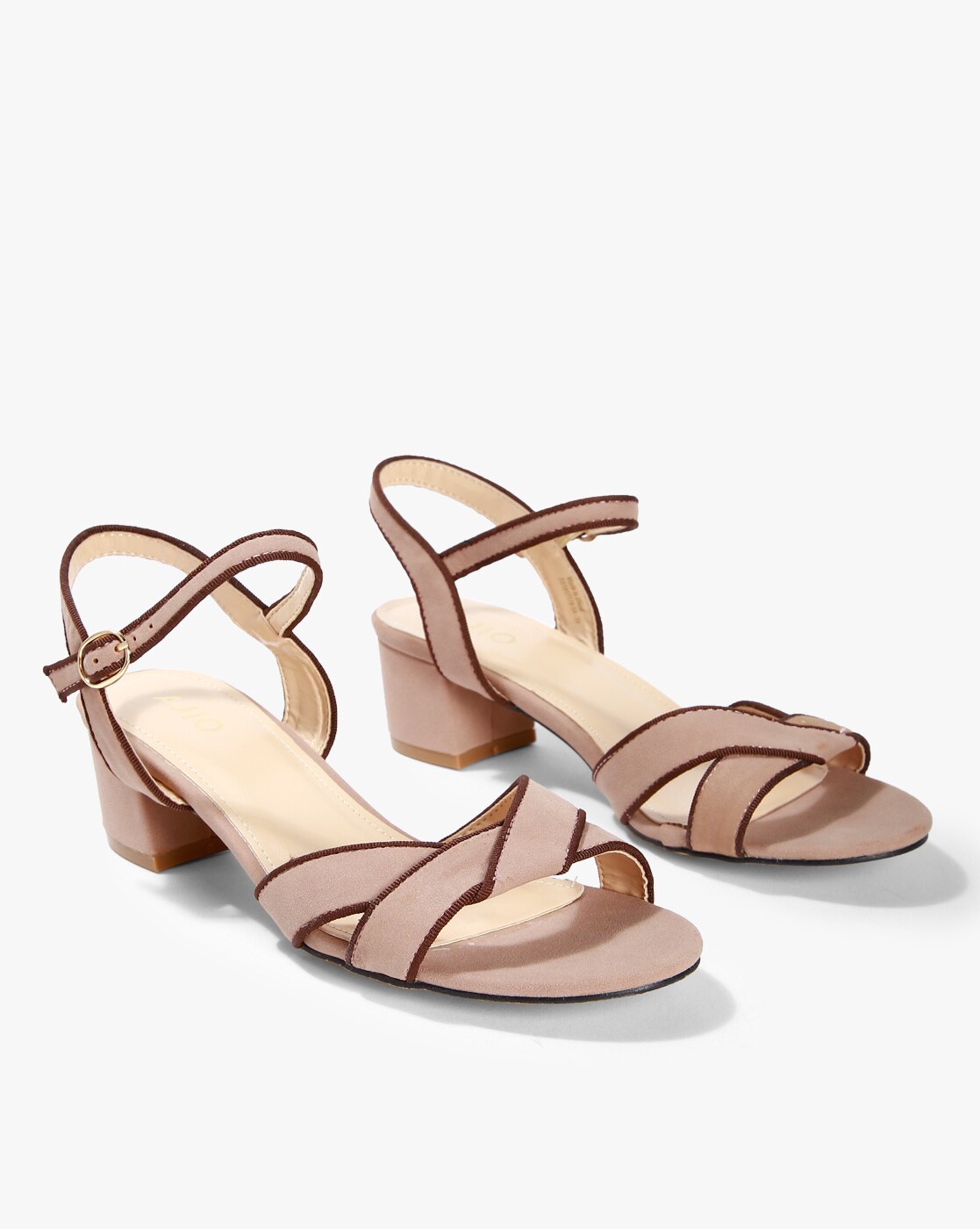 Taupe strappy online sandals