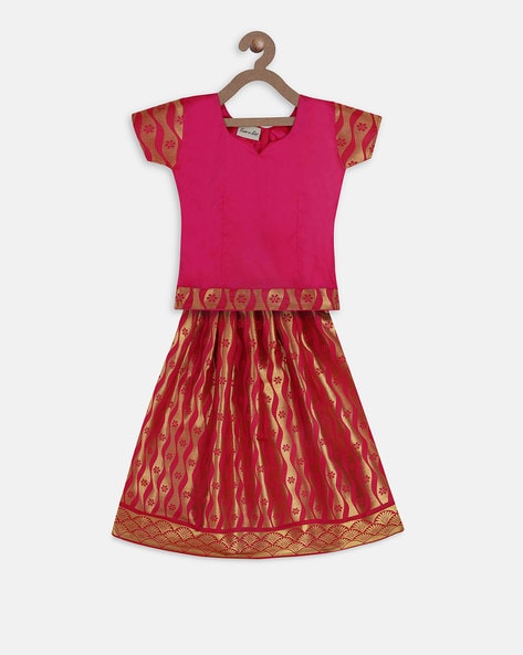 Buy Purple & Orange Ethnic Wear Sets for Girls by BownBee Online | Ajio.com