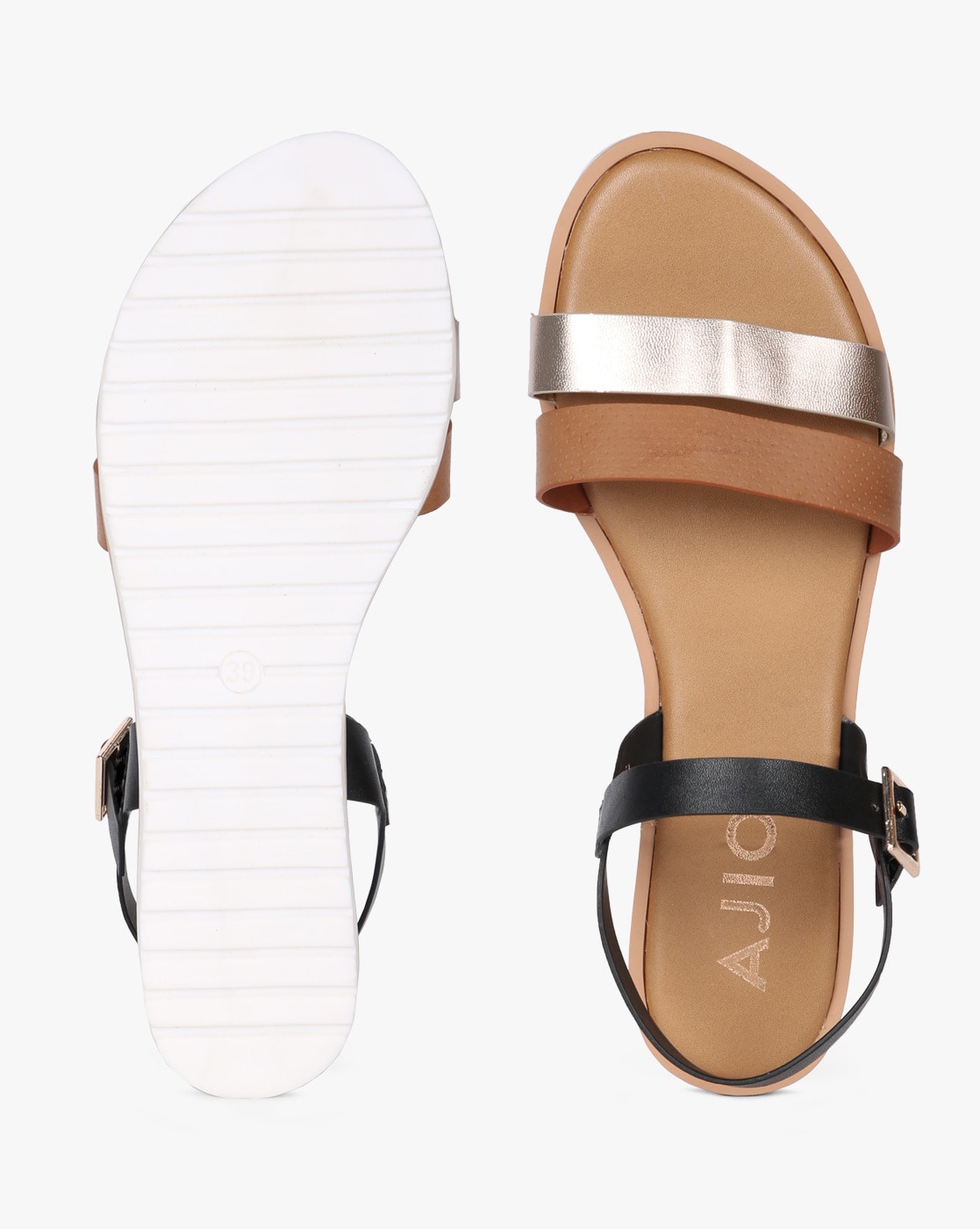 Buy Beige Flat Sandals for Women by Metro Online | Ajio.com