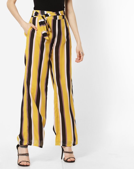 striped yellow pants