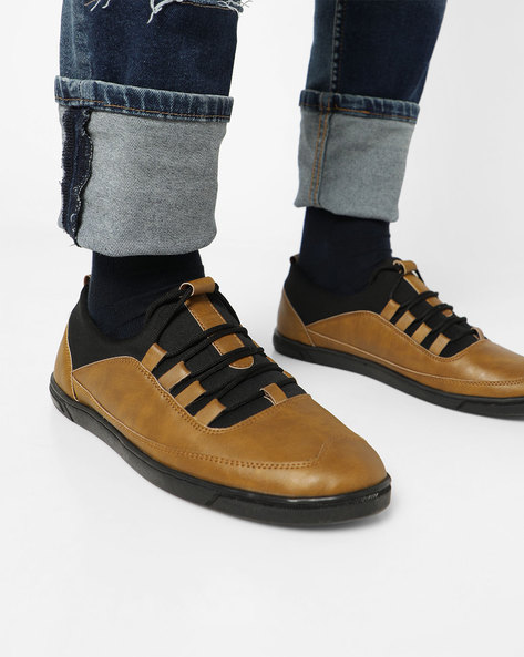 Tan Brown Leather Low Top Sneaker for Men | The Royale Peacock – Romèro  Ferrera