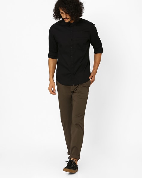 Cotton Slim Fit Trousers