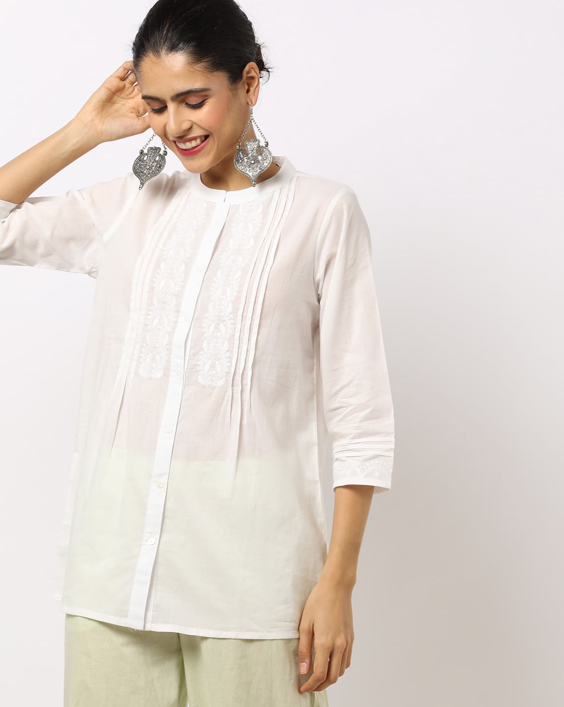 White tunics online Clearance