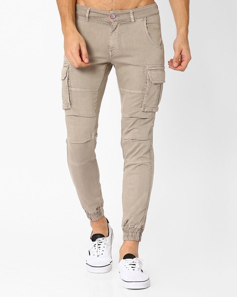 Buy Men Olive Green Solid Slim Fit Trousers online  Looksgudin