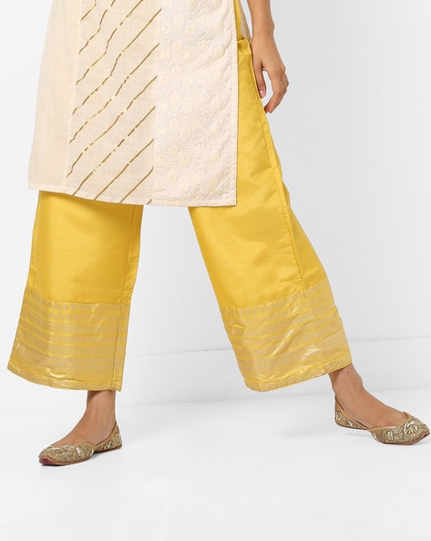 Mid-Rise Pants with Semi-Elasticated Waist Price in India